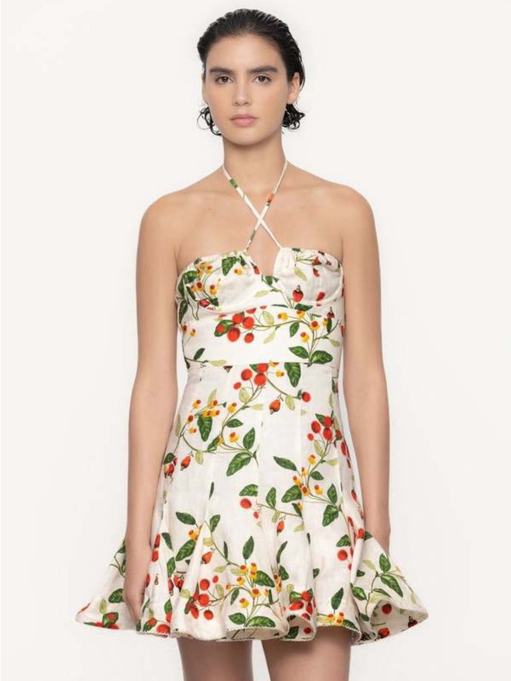 AGUA BY AGUA BENDITA ANTURIO FOUNCE HEM MINI DRESS